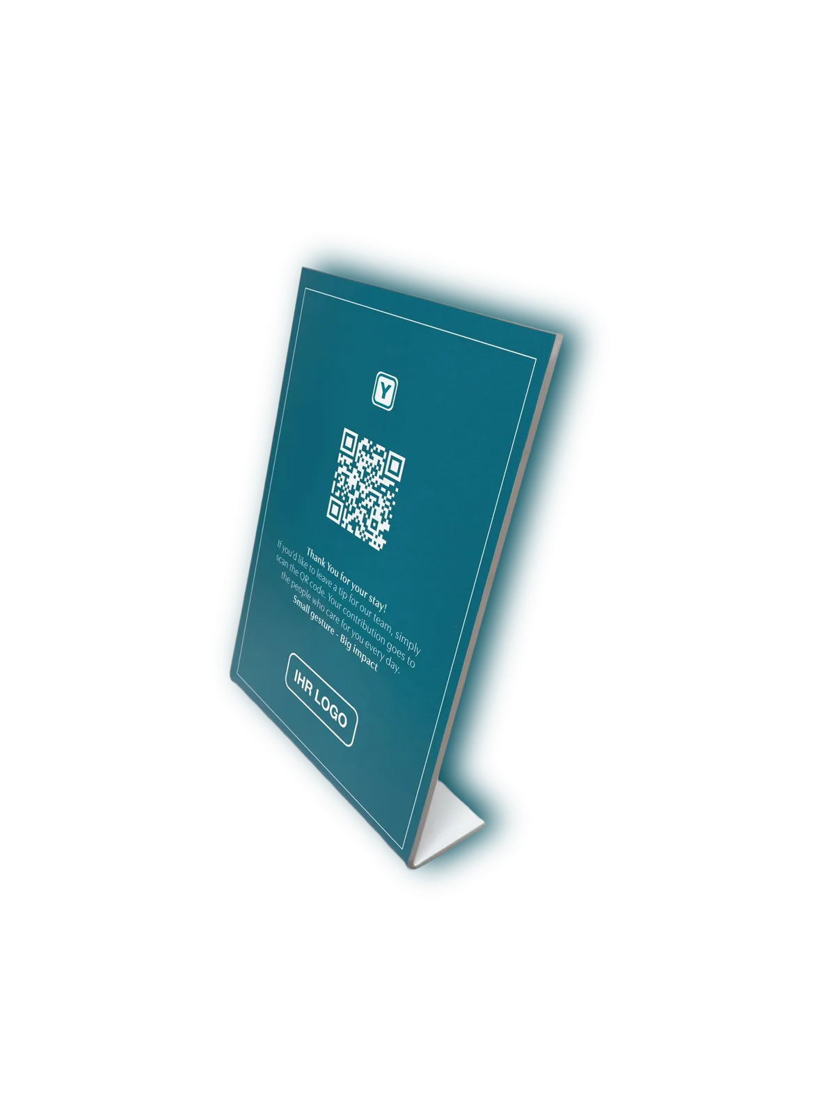 QR Stand side view